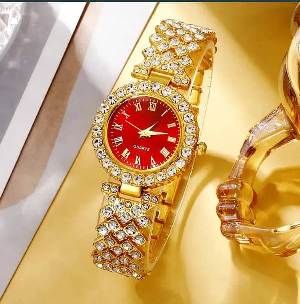 Women’s Watch Vintage Rhinestone Quartz Rome Fashion Analog Wrist Watch C R3942