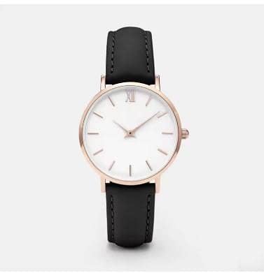 Fashion Casual Women’s Watch with Leather Band — Quartz, 4 cm Dial, 23.5 cm Strap