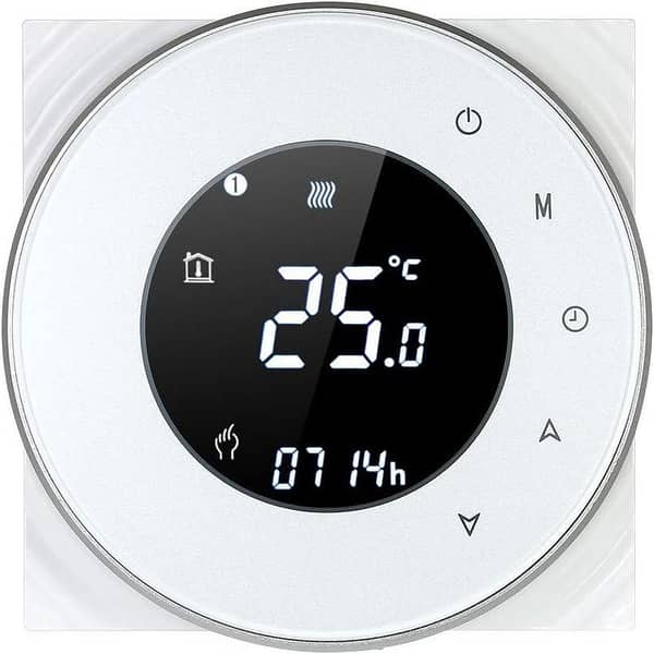 Lixada 5A Programmable Water Heating Controller Temperature Regulator Thermostat Touchscreen LCD with Backlight Voice Control Function A R2128