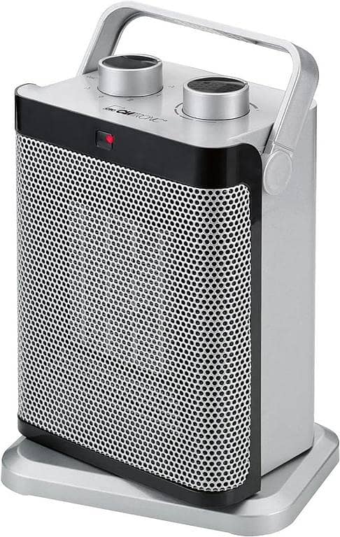 Clatronic HL 3631 Fan Heater with PTC Ceramic Element, 2000W/1500W, Oscillating, 7-Position Dial, Energy-Saving UK Import