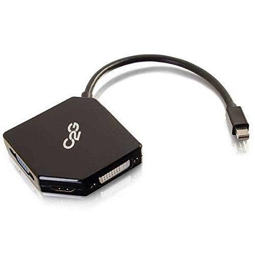 "Enhance Your Connectivity: C2G Mini DisplayPort Adapter Converter - HDMI, VGA, DVI, All-in-One Solution in Sleek Black" C A404