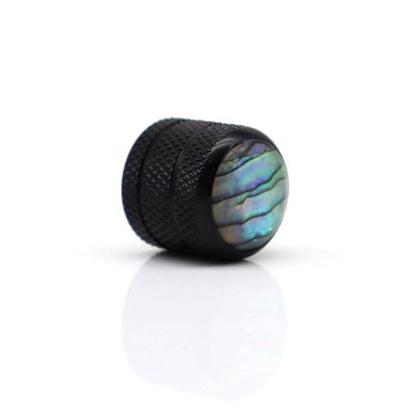 Black Push on F i t  A b a l o n e  Top Guitar Do m e   K n o  b s  or Bass Knob Fits ST 1PCS