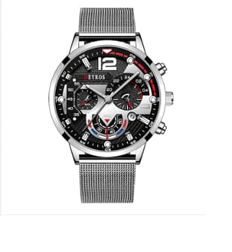 Fashion Mens Business Watch - Luxury Quartz Wristwatch with Luminous Dial, Casual Calendar (Model C R3887)