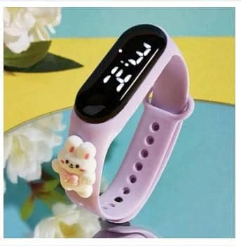 New Cartoon LED Figure Watch for Kids – Touch Screen Silicone Bracelet Digital LED Timepiece (Model C R3780)