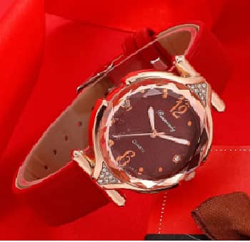 Fopul Mall 5pc Diamond Set: Elegant Female Bracelet Watches for Women & Girls, HQ8061