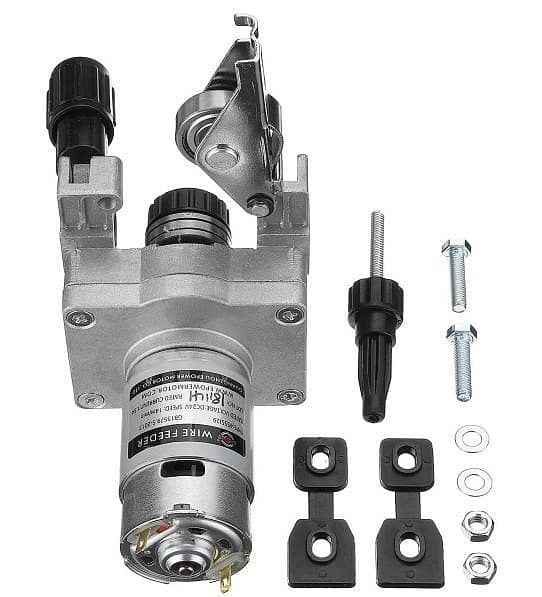 MIG-160 DC24V Welding Wire Feed Motor Assembly with 0.8-1.0mm Roller and Accessory Kit