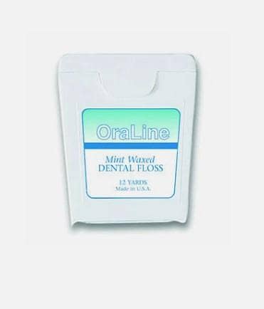 Oraline Waxed Dental Floss 12 Yards 144/Pk made in USA A R2547