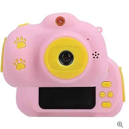 Portable Children Camera,2.0 Inch IPS Screen Toy Cartoon Fun Digital Front-Back Dual Lens Camera Taking Picture/Recording,Birthday for Kids Child Home (Pink) UK IMPORT