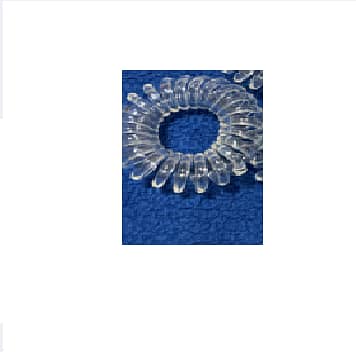 1 PCS Clear Spiral Hair Tie for Girls | Invisibobble Traceless Round Rubber Ponytail Elastic — C R5225