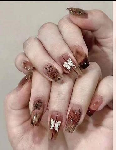 Fairycore Fashionable Press-On Nails, Artificial Nails C R3077