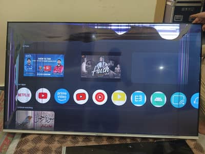 Dawlance 55 smart andorid led tv 55G22 pane damaged for sale .