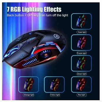 Gaming Mouse G5 3200 DPI, 6-Button USB Wired Mouse with 7-Color RGB Breathing LED