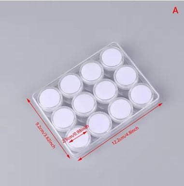 Transparent Round Gemstone Display Box with Lid, Acrylic Jewelry Organizer Tray (White) C R3059
