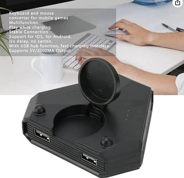 VA-019 Keyboard Mouse Adapter: Portable Bluetooth 5.0 USB Converter for Android and iOS