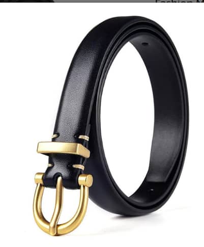 Belt Women Belt Genuine Leather Female Fashion Metal Belt Buckle Waistband in 3 Colors