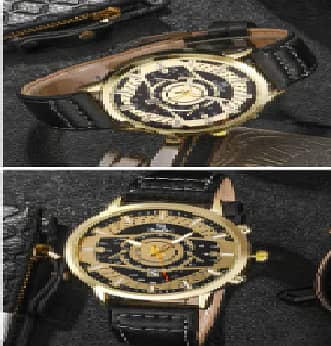 Old Watches for Sale: Leather Quartz Wristwatch for Men with Calendar Date, Luminous Dial, Casual/Business Style