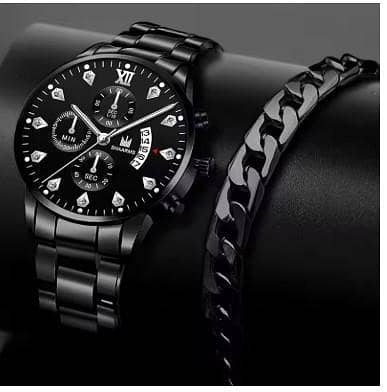 Fashion Mens Watch Black Stainless Steel Minimalist Quartz Wristwatch for Business and Casual Wear (C R3252)