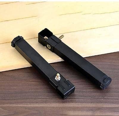 DEVINK Adjustable Furniture Legs,Metal Bed Feet Square Support Feet Bed Frame Frame Replacement Legs,Height Adjustment, for Tatami Bed Frame Fixed Support Feet,2 Pcs C C431