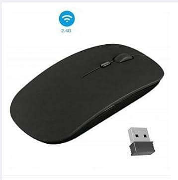 2.4GHZ Wireless Optical Mouse with Mini USB Receiver For Computer And Laptop BLACK  C R3454