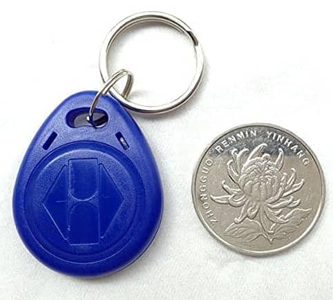 1 PCS  RFID Proximity EM 4100/4102 ID Keychains Tags Key Fobs For Access Control System(Blue,Pack of 1 ) C R5231