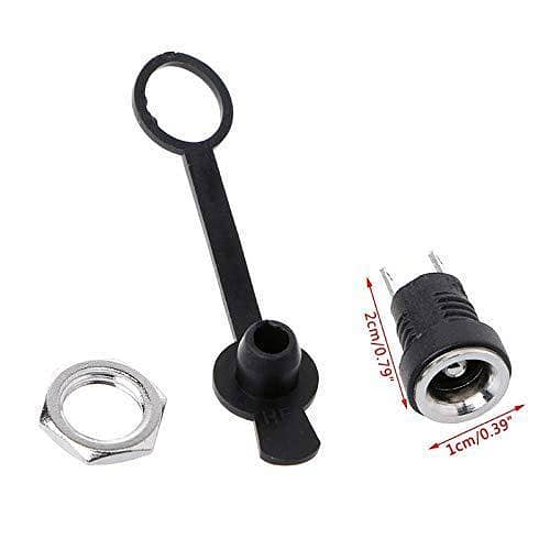 E l e c t r i c a l  Eq   u i p m e n t s S u p p l i e s - 5.5mmx2.5mm Female D C Power J a c  k P  l u g  Socket Waterproof Panel Mount Connector -v 5 PIECES