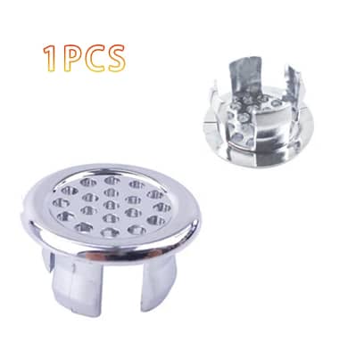 Kitchen Insert Chrome Hole Cover Cap Bathroom Basin Trim Bath Sink Hole Round Overflow Drain Cap Cover Hollow Washing Basin Ring C R5147