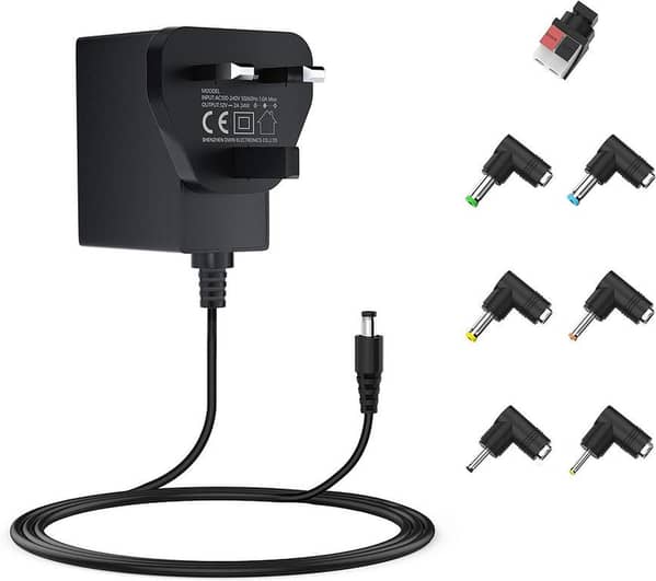 NEUE DAWN Power Supply Adapter 9V 0.5A Universal Main Charger for Small Household Electronic Devices Router CCTV Camera Speaker LED Strips Lights HUB TV Box Scanner Yamaha Keyboard 6 Different Plugs C A232