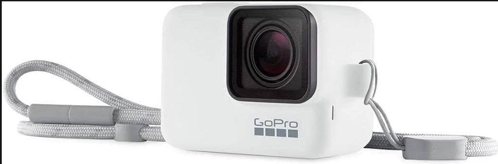 GoPro Sleeve + Lanyard in White Hot (HERO7 Black/HERO7 Silver/HERO7 White/HERO6 Black/HERO5 Black) - Official GoPro Accessory  C A1143