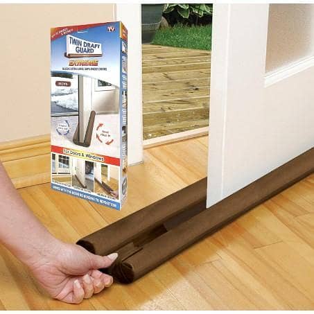 Twin Draft Guard Extreme, Single, Window and Door Draft Stopper, Bottom-of-Door Soundproofing, Trademarked and Patented Original Under-Door Dust, Wind, and Noise Draft Stopper, 36 Inches, Brown C R526