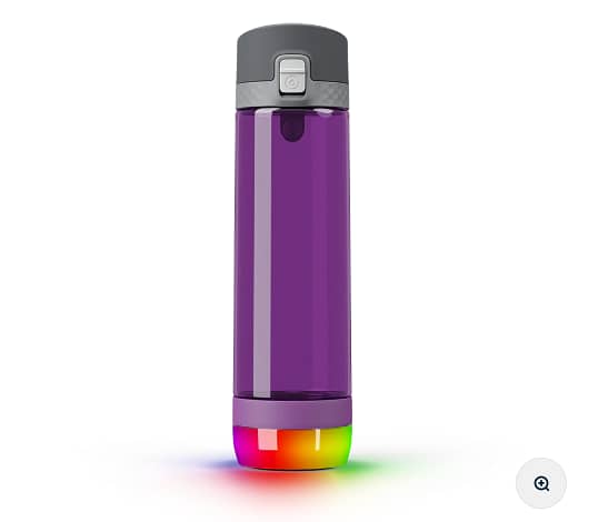 HidrateSpark PRO LITE Smart Water Bottle, Tracks Water Intake & Glows to Remind You to Stay Hydrated - Chug Lid - Wildberry A R2301