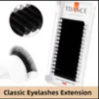 TDANCE Classic Korean PBT 16-Row Matte Black Faux Mink Eyelashes - Russian Volume Individual Lash Extensions C R4764