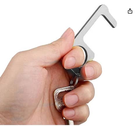 No Contact Sanitary Key - Touchless Non-Contact Door Opener/Button Press/Stylus - Avoid Touching Door Handles, Light Switches, ATM, Elevator Buttons and More C R1574