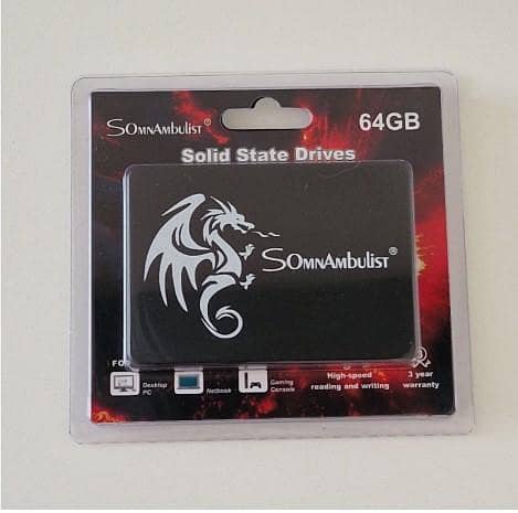 Somnambulist Black 64GB Solid State Drive SSD For PC, Laptop, Game Console C R3006