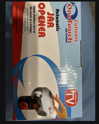 ONE TOUCH JAR OPENER As seen on TV Battery operated Opens Lid size 1.2-4 Inches C R3012