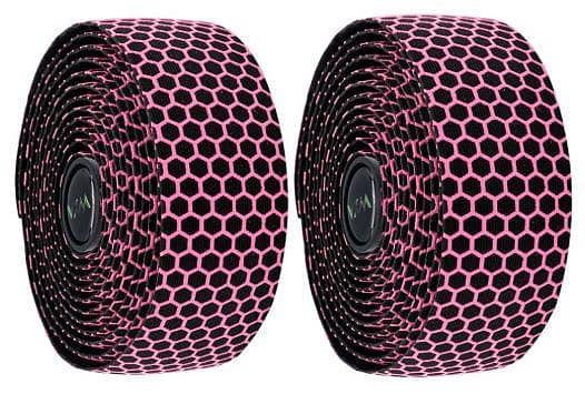 VXM Bike Handlebar Tapes,Cycle bar Tape,Honeycomb Style Silicone&EVA Road Bike Bar Tape Waterproof Non-Slip Cycling Handle Wraps for Mountain Bike 2 Rolls per Set (Pink) c r5341
