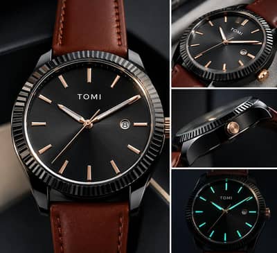Tomi watch | in brown colour and is water proof