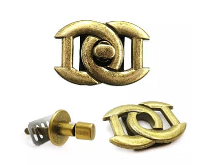 Fecho para Bolsa - 30mm x 37mm - Ouro Velho - RO. 151499 1 unidade 1 PCS  C R5220