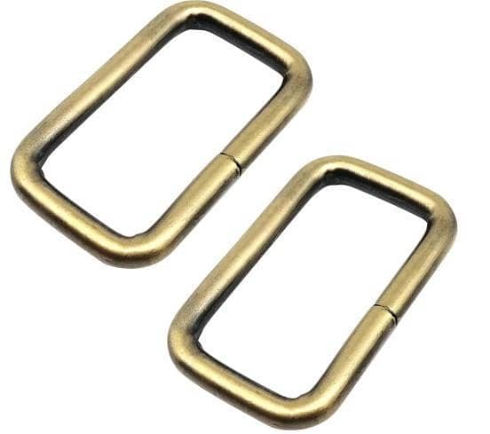 ECYC Ltd 2 Pcs Metal Rectangle Rings Buckle, Multi-Purpose Metal Adjuster Buckle Bag Hardware Rectangle Ring Belt Loop for Sewing Webbing Bags Belt Strap c r5140