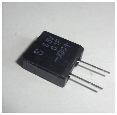 "NTS 5.5V 0.1F In-Line Square Farad Capacitor – Model 104 VHF+ DA5R5104AF FMCOH104ZF"