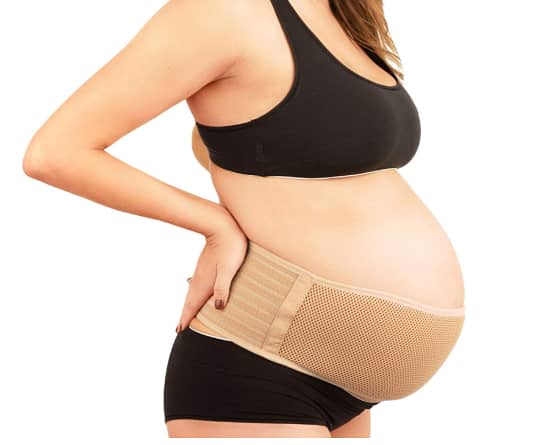 Supportiback Comfort Therapy Maternity Belt - Abdominal Binder & Back Support For Pregnancy, Post-Pregnancy - Soft Stretchy Breathable Material Lifts & Supports To Relieve Back, Hip, Pelvic Floor Pain R5378 C3