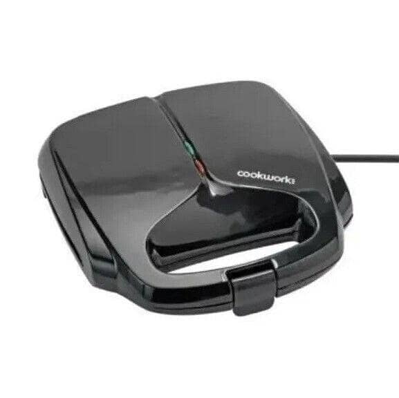 Cookworks 2 Portion Sandwich Toaster Locked Until Your Toastier Is Ready - Black UK IMPORT C C56