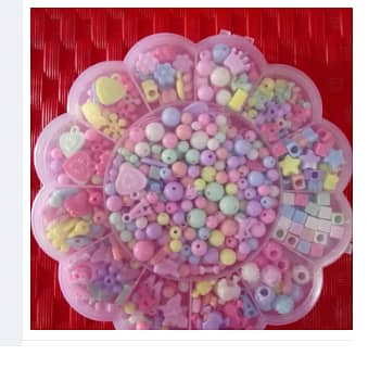 Beautiful Flower-Shaped Beads Set for Girls C R4494