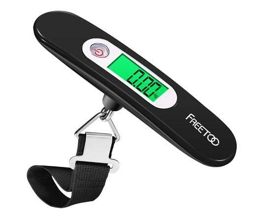 FREETOO Balanza de equipaje portátil Balanza de viaje digital Balanzas de maleta con función de tara Capacidad de 110 lb/ 50KG C R948