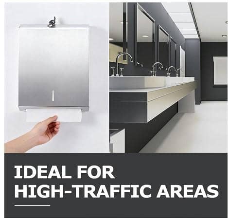 Wall Mount Paper Towel Dispenser, Foldable, Multi-Fold, Tri-Fold, Touchless Hand Towel Dispenser with Lock C C824
