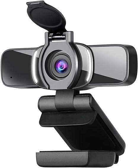 Dericam USB Web Camera, 1080P HD Webcam with Microphone and Privacy Cover [Plug and Play], 1080p/30fps Laptop Face Cam for Zoom/Skype/Teams, PC Video Conference uk import