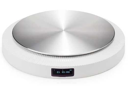 TRETTITRE Bluetooth CD Player, Portable Rechargeable CD Player, OLED Display, USB-C Cable Included, Compact CD Player for Home/Travel White R5343 C