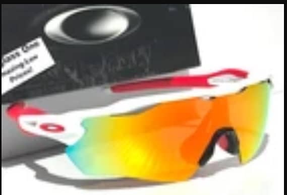 Oakley RADAR EV Path, White & Red, POLARIZED Galaxy Ruby Iridium Lenses – Replica/Authentic Look