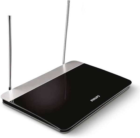 Philips SDV6227/12 Digital Indoor DVB-T Antenna (47dB, HDTV/UHF/VHF/UKW) black/silver UK IMPORT