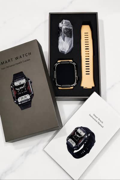 Military/Gym Smartwatch with Bluetooth Calling & Health Tracker