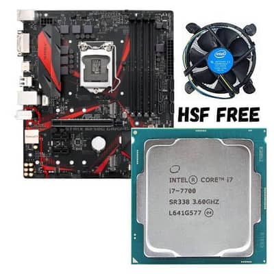 ASUS Q170M-C Motherboard + Intel Core i7-7700 3.60GHz + 500GB HDD New